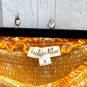 Indigo Rose cute summer dress, with printed design on dress.